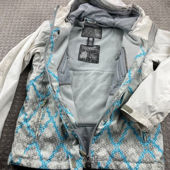 DC Shoes Exotek 5000 Jacket Women Fits Size Large L White All Over Print - Picture 6 of 16